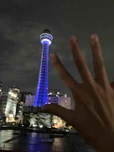 マリンタワーも青く染まりました💙🩵